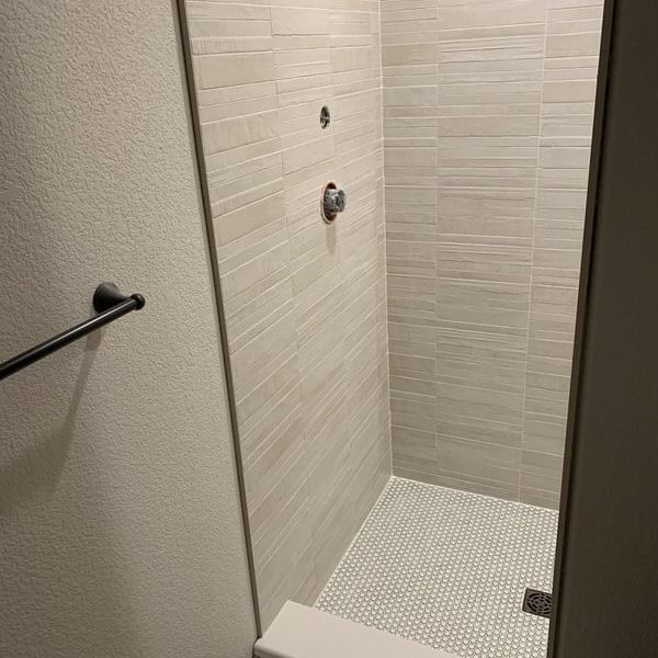 Beige Shower Tile in Northern Colorado
